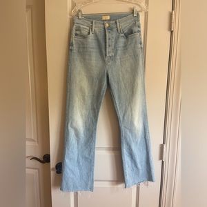 Mother Jeans, The Tripper Ankle Fray, size 28. Wash: Island Time